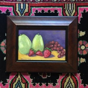 Original Pauline Ross Oil Painting “Juicy Fruits”🍐
